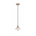 thumbnail image 1 of 616-1PH-AC-G1-Innovations Lighting-Halophane - 1 Light Mini Pendant In Industrial Style-5.75 Inches Tall and 9 Inches Wide-Antique Copper Finish-Matte, 1 of 7