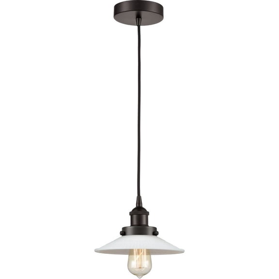 616-1PH-OB-G1 Innovations Lighting Halophane - 1 Light Mini Pendant In Industrial Style-8 Inches Tall and 8.5 Inches Wide-Oil Rubbed Bronze