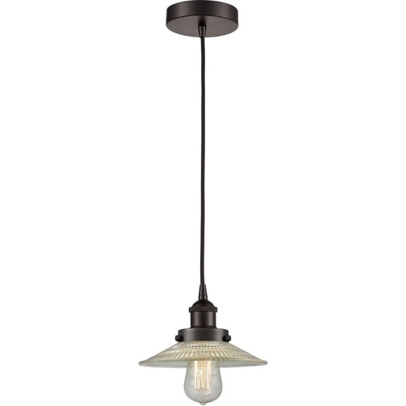 616-1PH-OB-G2 Innovations Lighting Halophane - 1 Light Mini Pendant In Industrial Style-8 Inches Tall and 8.5 Inches Wide-Oil Rubbed Bronze