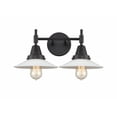 thumbnail image 1 of 447-2W-BK-G1 Innovations Lighting Halophane - 2 Light Bath Vanity-7.25 Inches Tall and 18 Inches Wide-Matte Black Finish-Matte White Halophane Glass, 1 of 2