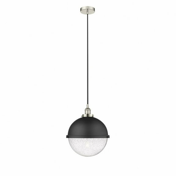 Innovations Lighting  Hampden - 1 Light 13" Cord Hung Mini Pendant Polished Nickel/Seedy