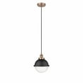 thumbnail image 1 of Innovations Lighting  Hampden - 1 Light 9" Cord Hung Mini Pendant Antique Copper/Seedy, 1 of 5
