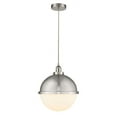 thumbnail image 1 of Innovations Lighting  Edison Hampden - 1 Light 13" Cord Hung Pendant Matte White/Brushed Satin Nickel, 1 of 5