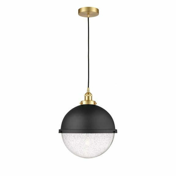 Innovations Lighting  Hampden - 1 Light 13" Cord Hung Mini Pendant Satin Gold/Seedy