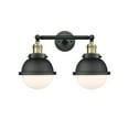 thumbnail image 1 of Innovations Lighting  Hampden 2 Light 18" Bath Vanity Light Black Antique Brass/Matte White, 1 of 5