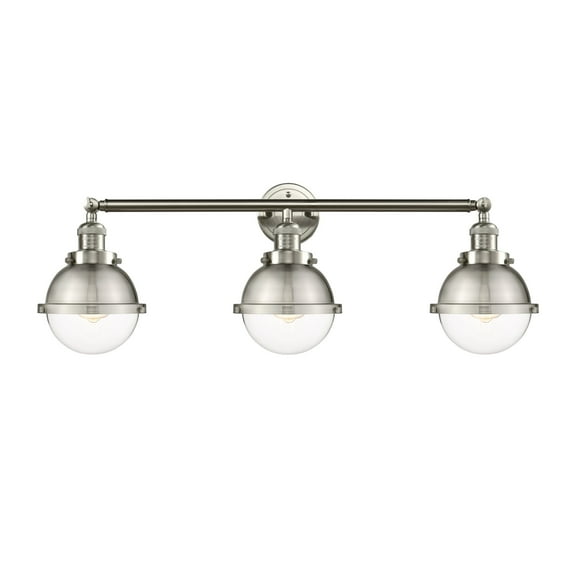 Innovations Lighting  Hampden 3 Light 34" Bath Vanity Light Clear/Brushed Satin Nickel