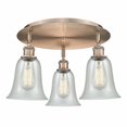 thumbnail image 1 of Innovations Lighting  Hanover - 3 Light 18" Flush Mount Fishnet/Antique Copper, 1 of 5