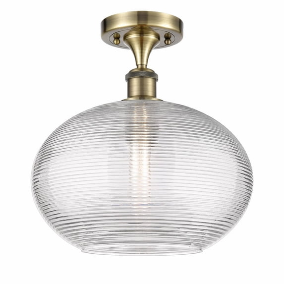 Innovations Lighting - Ithaca - 1 Light Semi-Flush Mount In Industrial Style-12