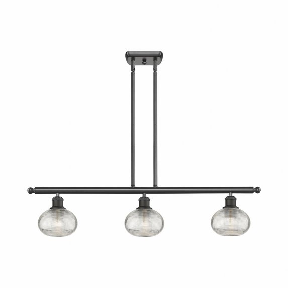 Innovations Lighting - Ithaca - 3 Light Stem Hung Island In Industrial Style-7.5