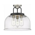thumbnail image 1 of Innovations Lighting  Kahana - 3 Light 15" Semi-Flush Mount Clear/Black Satin Nickel, 1 of 5