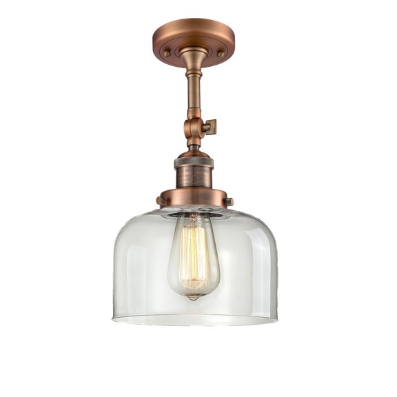 Innovations Lighting  Large Bell 1 Light Adjustable Dimmable Vintage LED Flushmount