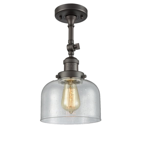 Innovations Lighting  Large Bell 1 Light Adjustable Dimmable Vintage LED Flushmount
