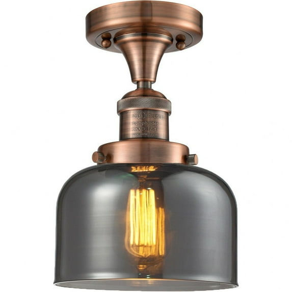 Innovations Lighting - Large Bell-One Light Semi-Flush Mount-8 Inches Wide by 8