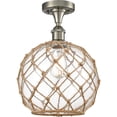 thumbnail image 1 of Innovations Lighting - Large Farmhouse Rope-1 Light Semi-Flush Mount in, 1 of 2