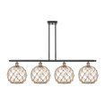 thumbnail image 1 of Innovations Lighting - Large Farmhouse Rope - 4 Light Island   Black Antique, 1 of 1