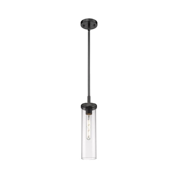 Innovations Lighting Lincoln - 1 Light 12" Stem Hung Pendant Clear/Matte Black