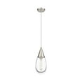 thumbnail image 1 of Innovations Lighting  Malone - 1 Light 6" Cord Hung Pendant Clear/Satin Nickel, 1 of 5