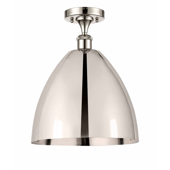 Innovations Lighting Metal Bristol - 1 Light 12" Semi-Flush Mount Polished Nickel
