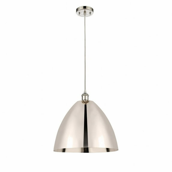 516-1P-PN-MBD-16-PN Innovations Lighting Metal Bristol - 1 Light Mini Pendant In Industrial Style-18.75 Inches Tall and 16 Inches Wide-Polished Nickel