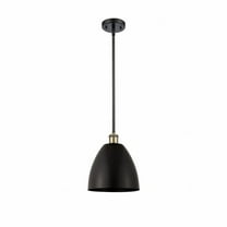 516-1S-BAB-MBD-9-BK Innovations Lighting Metal Bristol - 1 Light Pendant In Industrial Style-10.88 Inches Tall and 9 Inches Wide-Black Antique Brass