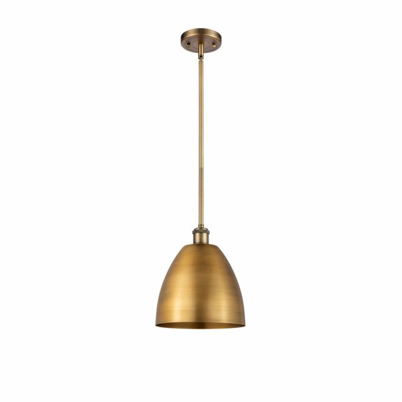 516-1S-BB-MBD-9-BB Innovations Lighting Metal Bristol - 1 Light Pendant In Industrial Style-10.88 Inches Tall and 9 Inches Wide-Brushed Brass Finish