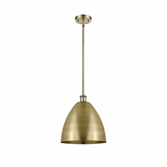 516-1S-AB-MBD-12-AB Innovations Lighting Metal Bristol - 1 Light Pendant In Industrial Style-12.75 Inches Tall and 12 Inches Wide-Antique Brass Finish