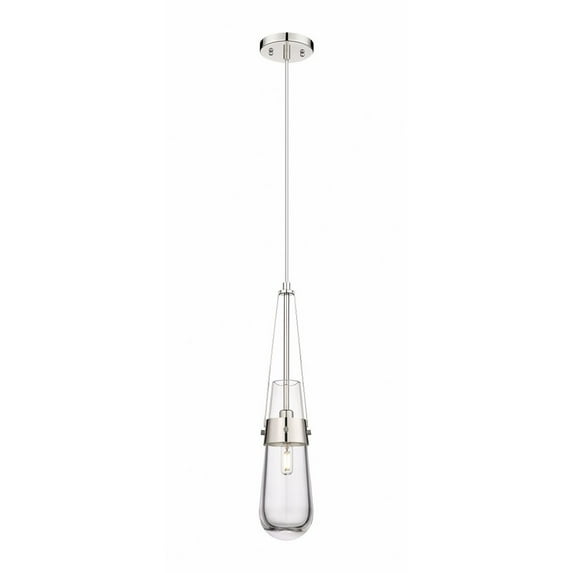 Innovations Lighting Milan - 1 Light 4" Cord Hung Pendant Clear/Polished Nickel