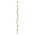 thumbnail image 1 of Innovations Lighting  Milan - 6 Light 4" Cord Hung Multi Pendant - 6" Canopy Clear/Brushed Brass, 1 of 5