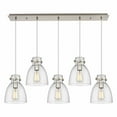 thumbnail image 1 of Innovations Lighting  Newton Bell - 5 Light 8" Cord Hung Linear Pendant Seedy/Brushed Satin Nickel, 1 of 5