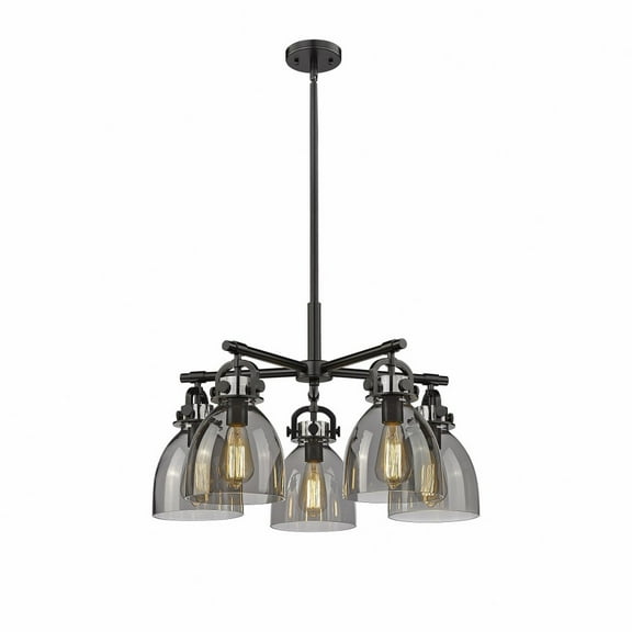 Innovations Lighting - Newton Bell - 5 Light Chandelier In Industrial Style-16