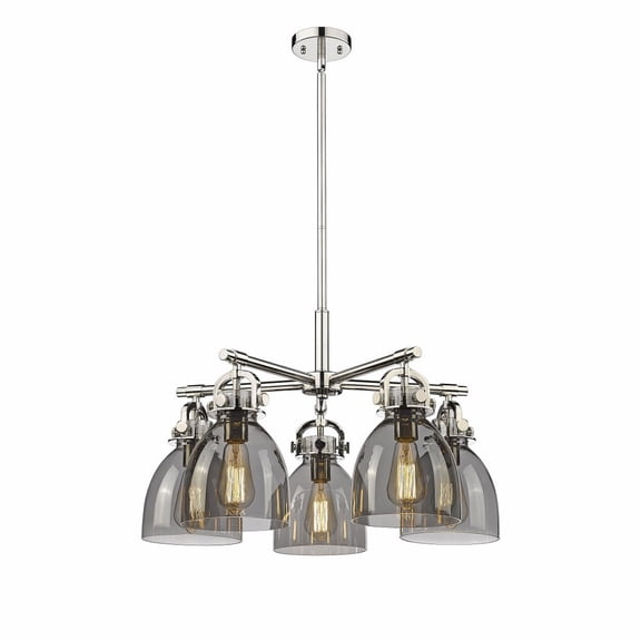 Innovations Lighting - Newton Bell - 5 Light Chandelier In Industrial Style-16