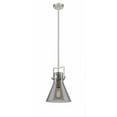 thumbnail image 1 of Innovations Lighting  Newton Cone - 1 Light 10" Stem Hung Pendant Satin Nickel/Plated Smoke, 1 of 4