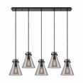 thumbnail image 1 of Innovations Lighting - Newton Cone - 5 Light Cord Hung Linear Pendant In, 1 of 5