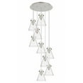 thumbnail image 1 of Innovations Lighting  Newton Cone - 9 Light 8" Cord Hung Multi Pendant - 18" Canopy. Clear/Polished Nickel, 1 of 5