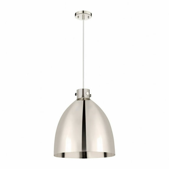 Innovations Lighting Newton Metal Bell - 1 Light 18" Cord Hung Pendant Polished Nickel