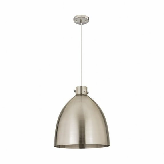 Innovations Lighting Newton Metal Bell - 1 Light 18" Cord Hung Pendant Satin Nickel