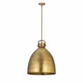 thumbnail image 1 of Innovations Lighting  Newton Metal Bell - 1 Light 18" Stem Hung Pendant Brushed Brass, 1 of 5