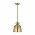 thumbnail image 1 of Innovations Lighting  Newton Metal Bell - 1 Light 8" Cord Hung Pendant Brushed Brass, 1 of 2