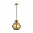 thumbnail image 1 of Innovations Lighting  Newton Metal Sphere - 1 Light 10" Cord Hung Pendant Brushed Brass, 1 of 2