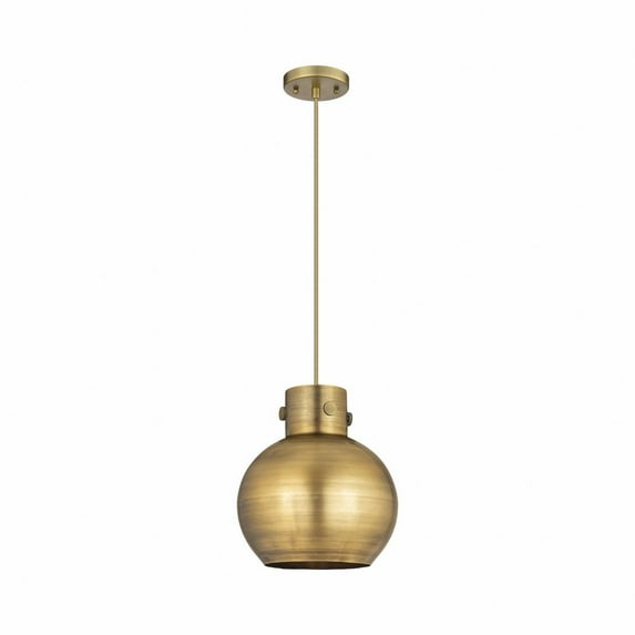 Innovations Lighting Newton Metal Sphere - 1 Light 10" Cord Hung Pendant Brushed Brass