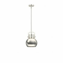 Innovations Lighting  Newton Metal Sphere - 1 Light 8" Stem Hung Pendant Polished Nickel