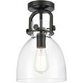thumbnail image 1 of 412-1F-BK-8CL Innovations Lighting Newton-One Light Flush Mount-8 Inches Wide by 12.5 Inches High-Matte Black Finish, 1 of 3