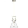 thumbnail image 1 of 411-1S-SN-10CL Innovations Lighting Newton-One Light Mini Pendant-14 Inches Wide by 17 Inches High-Brushed Satin Nickel Finish, 1 of 3