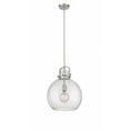 thumbnail image 1 of Innovations Lighting  Newton Sphere - 1 Light 14" Stem Hung Pendant Satin Nickel/Seedy, 1 of 5