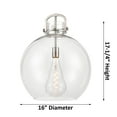 thumbnail image 1 of Innovations Lighting  Newton Sphere - 1 Light 16" Cord Hung Pendant Polished Nickel/Plated Smoke, 1 of 5