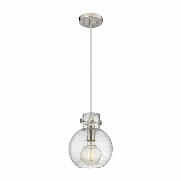 Innovations Lighting Newton Sphere - 1 Light 8" Cord Hung Pendant Satin Nickel/Seedy