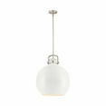 thumbnail image 1 of 410-1SL-SN-M410-16W-Innovations Lighting-Newton Sphere - 1 Light Pendant In Industrial Style-21.38 Inches Tall and 16 Inches Wide-Satin Nickel, 1 of 3