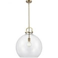 thumbnail image 1 of 410-1S-BB-18CL Innovations Lighting Newton Sphere - 1 Light Pendant In Restoration Style-20.5 Inches Tall and 18 Inches Wide-Brushed Brass Finish, 1 of 3