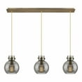 thumbnail image 1 of Innovations Lighting  Newton Sphere - 3 Light 8" Cord Hung Linear Pendant Brushed Brass/Light Smoke, 1 of 5