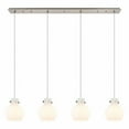 thumbnail image 1 of Innovations Lighting  Newton Sphere - 4 Light 8" Cord Hung Linear Pendant Brushed Satin Nickel/White, 1 of 5